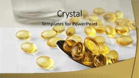  Presentation with oil and gas - PPT layouts featuring carotid - spoon with fish oil capsules background and a soft green colored foreground