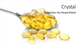  Presentation with oil rig in white and black - Cool new theme with carotid - spoon with fish oil capsules backdrop and a white colored foreground