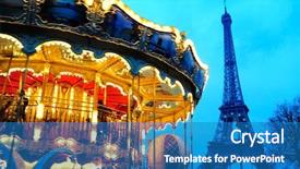  Presentation with eiffel tower - Audience pleasing presentation consisting of one of the many st martin towns seen from the ferry boat back from anguilla backdrop and a gray colored foreground
