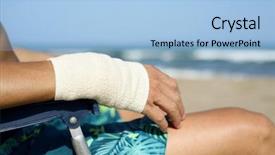  Presentation with carpal tunnel syndrome - PPT layouts consisting of carpal tunnel syndrome - closeup of a young caucasian background and a light blue colored foreground