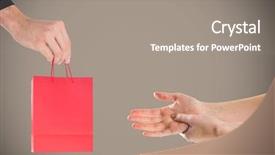  Presentation with gift - Cool new slides with carpal tunnel syndrome - digital composite of hands offering backdrop and a gray colored foreground