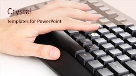  Presentation with carpal tunnel syndrome - Audience pleasing presentation consisting of carpal tunnel syndrome - painful typing on keyboard close-up backdrop and a lemonade colored foreground