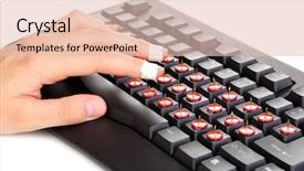  Presentation with cosmetic surgery close up - Slide deck featuring carpal tunnel syndrome - painful typing on keyboard close-up background and a lemonade colored foreground