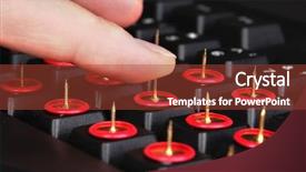  Presentation with close up of bartender - Theme consisting of carpal tunnel syndrome - painful typing on keyboard close-up background and a red colored foreground