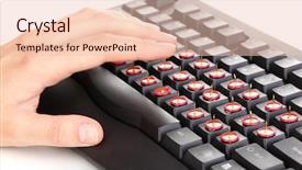  Presentation with close up of cereal granola - Beautiful slide deck featuring carpal tunnel syndrome - painful typing on keyboard close-up backdrop and a lemonade colored foreground