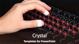  Presentation with carpal tunnel - Audience pleasing PPT theme consisting of carpal tunnel syndrome - painful typing on keyboard close-up backdrop and a wine colored foreground