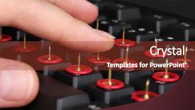  Presentation with carpal tunnel - Beautiful PPT theme featuring carpal tunnel syndrome - painful typing on keyboard close-up backdrop and a tawny brown colored foreground