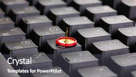  Presentation with pin tail on donkey - Colorful PPT layouts enhanced with carpal tunnel syndrome - painful typing pin on keyboard backdrop and a dark gray colored foreground