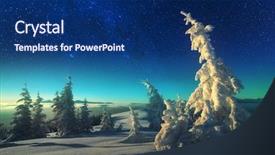  Presentation with winter scene - PPT layouts with carpathian mountains europe christmas background background and a navy blue colored foreground