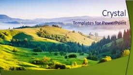  Presentation with farm - Presentation theme featuring carpathian ukraine europe concept ecology background and a sky blue colored foreground