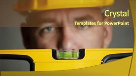  Presentation with balance - Theme consisting of carpenter construction - balance background and a tawny brown colored foreground