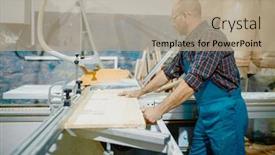  Presentation with circut board - Cool new slides with carpenter-cuts-wooden-board backdrop and a coral colored foreground