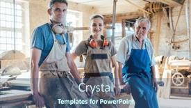  Presentation with generations - PPT theme consisting of carpenter-family-business-with-generations background and a ocean colored foreground