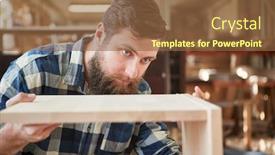 Presentation with carpenter - Presentation theme with carpenter-in-training-builds background and a tawny brown colored foreground
