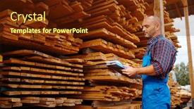  Presentation with carpenter - Colorful presentation theme enhanced with carpenter-in-uniform-check-boards backdrop and a tawny brown colored foreground