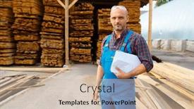  Presentation with carpenter - Amazing presentation theme having carpenter-in-uniform-check-boards backdrop and a soft green colored foreground