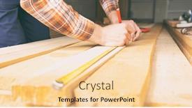  Presentation with carpenter - Presentation theme consisting of carpenter-is-measuring-the-length background and a lemonade colored foreground