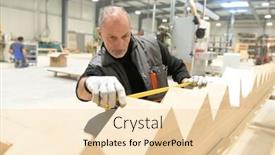  Presentation with carpenter - Beautiful presentation featuring carpenter-measuring-wood-pieces backdrop and a lemonade colored foreground