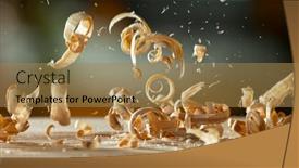  Presentation with chisel - Slide deck consisting of carpenter-planing-with-chisel-macro background and a coral colored foreground