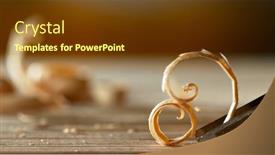  Presentation with chisel - Presentation having carpenter-planing-with-chisel-macro background and a tawny brown colored foreground