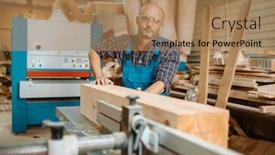  Presentation with carpenter - Cool new presentation with carpenter-processes-wooden-beam backdrop and a coral colored foreground
