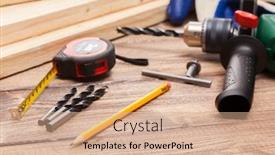  Presentation with carpenter - Audience pleasing slide deck consisting of carpenter-s-workshop backdrop and a coral colored foreground