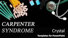  Presentation with disease - Slide deck consisting of carpenter-syndrome-text-on-medical background and a black colored foreground