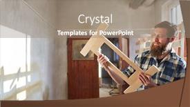  Presentation with checks - Beautiful PPT layouts featuring carpenter-training backdrop and a gray colored foreground