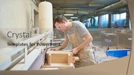  Presentation with carpenter - Cool new theme with carpenter-with-safety-glasses-works backdrop and a coral colored foreground