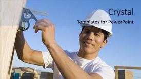  Presentation with construction site construction - Beautiful slides featuring know who you are note backdrop and a coral colored foreground