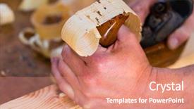  Presentation with carpenter - Amazing slides having carpenter working with a wood backdrop and a  colored foreground