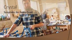  Presentation with furniture - Theme with carpenters-or-carpenters-building-furniture background and a coral colored foreground