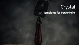  Presentation with wood board - Presentation theme enhanced with carpentry-concept-illustrated-by-handsaw background and a black colored foreground