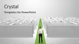  Presentation with red carpet limosine - Presentation design enhanced with carpet arrow between two maze background and a white colored foreground