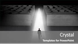  Presentation with maze - Slide set featuring carpet arrow between two maze background and a gray colored foreground