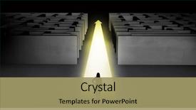  Presentation with maze - Amazing slide deck having carpet arrow between two maze backdrop and a coral colored foreground