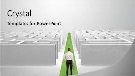  Presentation with red carpet limosine - Slides enhanced with carpet arrow between two maze background and a white colored foreground