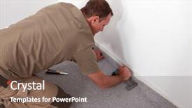  Presentation with carpet - Colorful slide deck enhanced with carpet fitter backdrop and a tawny brown colored foreground