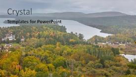  Presentation with copper - PPT theme with carpet-of-trees background and a light gray colored foreground