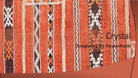  Presentation with wool - Theme enhanced with carpet with geometric pattern morocco background and a coral colored foreground