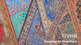  Presentation with order - Colorful presentation design enhanced with carpets lie in random order backdrop and a violet colored foreground