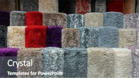  Presentation with carpet - Colorful slide deck enhanced with carpets variety selection rolled up backdrop and a gray colored foreground