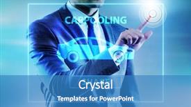  Presentation with carpooling - PPT theme with carpool - businessman in carpooling and carsharing background and a teal colored foreground