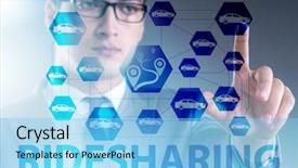  Presentation with carpooling - Amazing slide deck having carpool - businessman in carpooling and carsharing backdrop and a light blue colored foreground