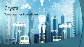  Presentation with carpooling - Audience pleasing presentation theme consisting of carpool - ridesharing and carpooling concept backdrop and a  colored foreground