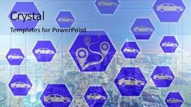  Presentation with carpooling - Cool new slide deck with carpool - ridesharing and carpooling concept backdrop and a  colored foreground