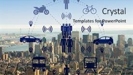  Presentation with carpooling - PPT theme enhanced with carpool - ridesharing and carpooling concept background and a  colored foreground