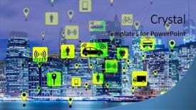  Presentation with carpooling - Slide set with carpool - ridesharing and carpooling concept background and a  colored foreground