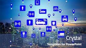  Presentation with carpooling - Colorful presentation design enhanced with carpool - ridesharing and carpooling concept backdrop and a  colored foreground