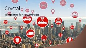  Presentation with carpooling - Audience pleasing slide set consisting of carpool - ridesharing and carpooling concept backdrop and a  colored foreground